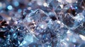 Close-up of multifaceted crystals with sparkling light reflections.