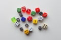 Close up of rolled game dice Royalty Free Stock Photo