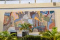 Close up of mural in front view of Premier Hotel Ibadan Nigeria