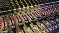 Sound Mixer - Stock image.Recording Studio, Sound Mixer, Directly Above, High Angle View, Sound Recording Equipment Royalty Free Stock Photo