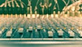 Close up a music mixer,