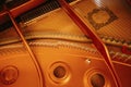 Close-up of a music performer's hand playing the piano