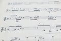 close up of musical notation and musical notes on a sheet of paper Royalty Free Stock Photo