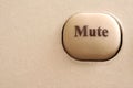 Close up of a mute button