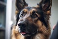 Close-Up Muzzle Of German Shepherd Dog Royalty Free Stock Photo