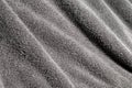 Close-up nano textile texture of gray towel Royalty Free Stock Photo