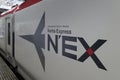 Close-up of a Narita Airport Express car