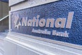 Close-up of National Australia bank signage