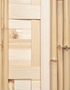 Close up of Natural Bamboo and Wooden Panel with Neutral Tones and Texture Royalty Free Stock Photo