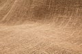 Close-up of natural burlap hessian sacking. Background texture u Royalty Free Stock Photo