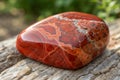 close-up natural stone red jasper - generated by ai Royalty Free Stock Photo