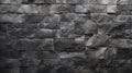 Close-Up of natural stone texture flat wall background, Rough grey stonework backdrop. Generative ai Royalty Free Stock Photo