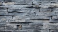 Close-Up of natural stone texture flat wall background, Rough grey stonework backdrop. Generative ai Royalty Free Stock Photo