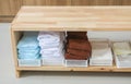 Neat towel for cleaning in kitchen at home