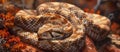 Neotropical Rattlesnake Coiled on Rock