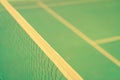 Close up of net in badminton court . ( Filtered image processed