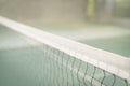 Close up of net in badminton court . ( Filtered image processed