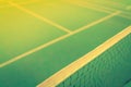 Close up of net in badminton court . ( Filtered image processed