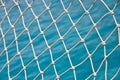 Close up of a net on a sailboat