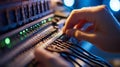 Close-Up of Network Technician Working on Equipment Royalty Free Stock Photo