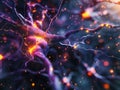 Neural Network Synapse Activity Royalty Free Stock Photo