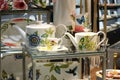 A close-up of the new autumn collection of ceramic tableware from the famous brand Villeroy & Boch