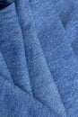 Close-up of a new blue denim fabric