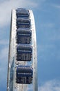 Close-up of new ferris wheel at Navy Pier in Chicago. Royalty Free Stock Photo