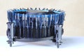 New Intel Hight performance active CPU cooler with fan, copper plate and aluminum fin. Royalty Free Stock Photo