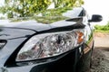 Close up new LED headlight of the car Royalty Free Stock Photo