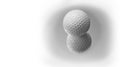 Close up the new white golf ball with the reflection, sport concept Royalty Free Stock Photo