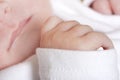 Close up of newborn babies hand Royalty Free Stock Photo