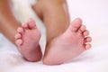 Close up of newborn baby feet Royalty Free Stock Photo