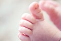 Newborn baby toes Royalty Free Stock Photo