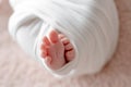 Close-Up Of Newborn& x27;S Legs Royalty Free Stock Photo