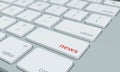 Close up of news keyboard button Royalty Free Stock Photo