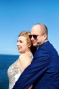 Close up of a nice young wedding couple Royalty Free Stock Photo