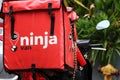 Close-up Of A Ninja Van Container At The Back Of Motorbike