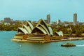 Close up of North Face of Sydney Opera House Sydney Harbor Sydney New South Wales Australia