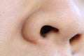 Close Up nose of Asian women.