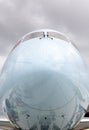 Close-up of the Nose of a Commercial Aircraft Royalty Free Stock Photo