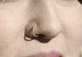 Close up of Nose Ring