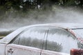 Close up of nozzle of high-pressure washer used on car washing Royalty Free Stock Photo