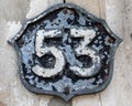 Number 53 Royalty Free Stock Photo