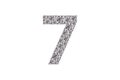 A close up of the number seven with diamonds Royalty Free Stock Photo