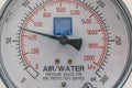 Close up air water pressure gauge dial background Royalty Free Stock Photo