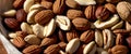 Close Up of Nut Heap - A Macro View of Nutritious Goodness Royalty Free Stock Photo