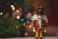 Close-up of nutcracker toy solider christmas decoration Royalty Free Stock Photo