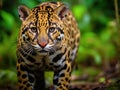 Close up ocelot big cat costa rica