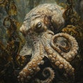 Close-up of an Octopus in its Natural Habitat Royalty Free Stock Photo